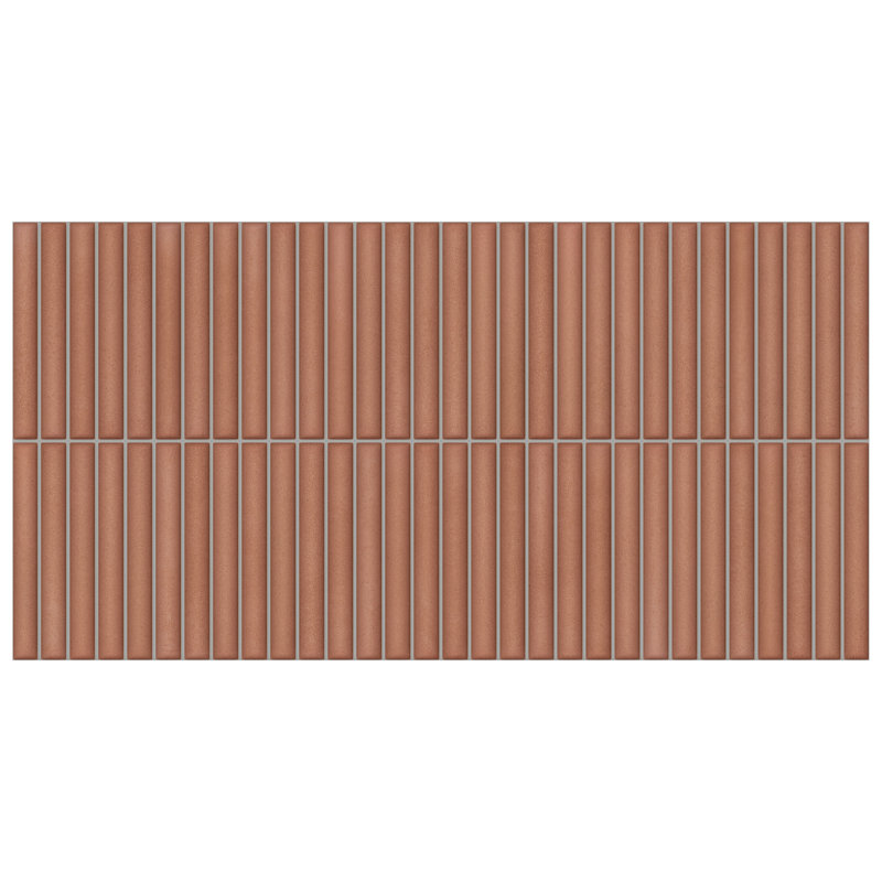 Spanish Lingot Porcelain 12"x 24"x 9mm Wall Tile Case (5 PCS, 10.76 Sq. Ft.), Red