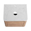 Meuble-lavabo de 61 cm (24 po) avec lavabo en céramique décorative, pierre blanche, charnières à fermeture douce et silencieuse, installation facile