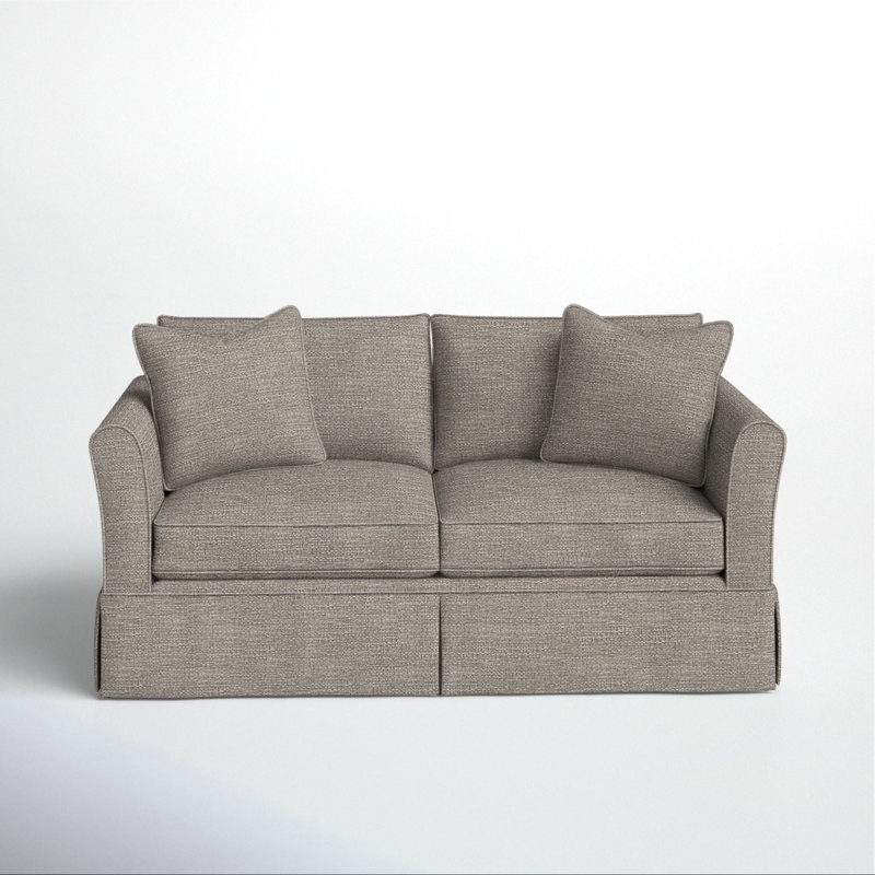 Divan-lit rembourré Shelby, Tissage natté lin Drusky Sustain®
