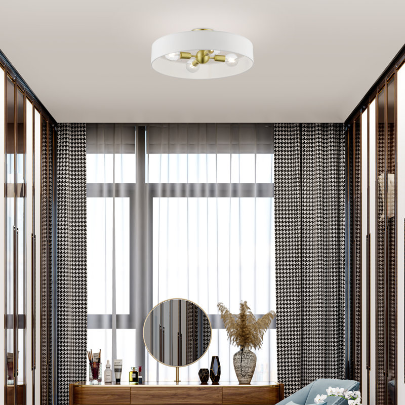 4-Light 22" Semi Flush Mount
