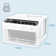 8,000 BTU Window Mounted Inverter Air Conditioner with Supplemental Heat and Remote Control