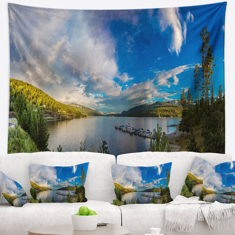 Paysage avec paysage tapissier Sognefjords en Norvège, H 78 po x l 92 po