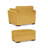 Dywan Upholstered Armchair with Ottoman-447609986