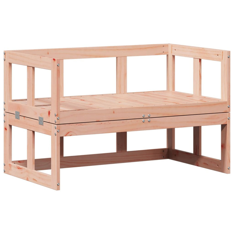 Patio Sofa Bench Extendable Solid Wood Pine, Pink