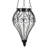 Exhart Solar Clear Glass Hanging Lantern, 6.5 by 23.5 Inches