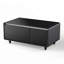 Table basse moderne et intelligente avec réfrigérateur intégré, haut-parleur Bluetooth, chargement sans fil, panneau de commande tactile, USB, protection des prises, lumière d'ambiance-443531915-455806155-455456744
