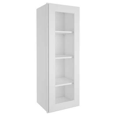 Plywood Pre-Assembled Wall Cabinet with Adjustable Shelves Glass not included