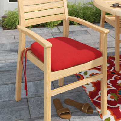 18.75" x 17.25" Chair Paid Seat Cushion with Ties