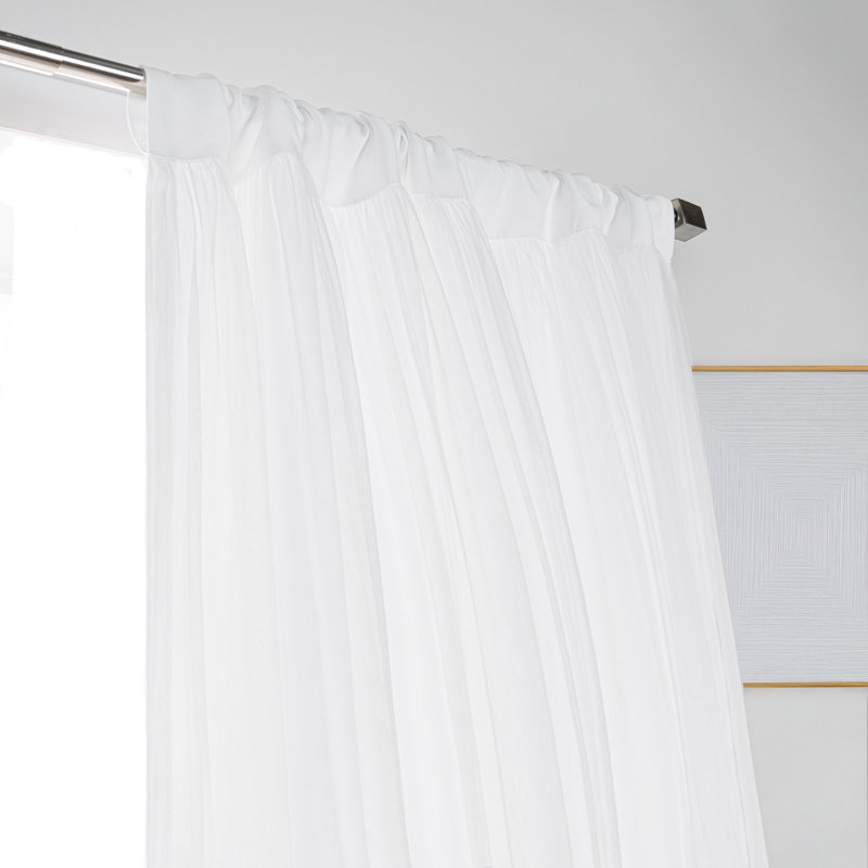 Harborcreek Solid Color Blackout Thermal Rod Pocket Curtain Panels, 52" W x 84" L, White