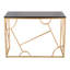 Bureau contemporain en métal doré et bois noir-980103513