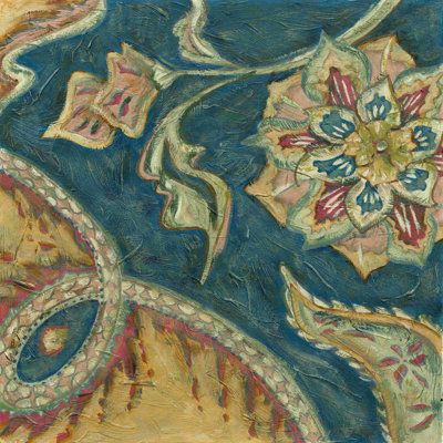 " Lapis Paisley IV " by Chariklia Zarris Painting Print