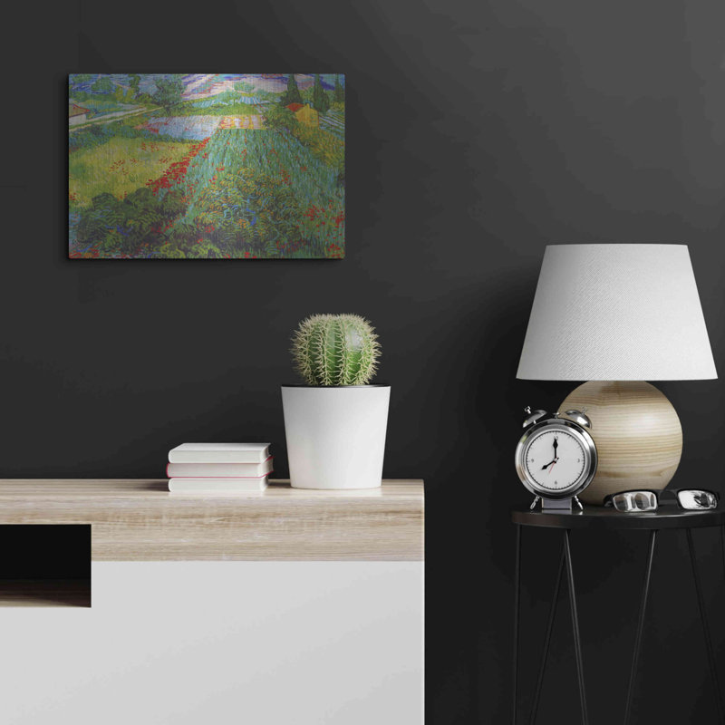 «Field With Poppies 2» par MASTERS, H 16 po x l 24 po