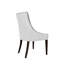 Chaise rembourrée fumée pour la salle à manger - Tissu, siège en mousse confortable, pieds en bois massif avec finition en bois de noyer