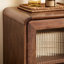 Commode d'appoint multifonctionnelle en noyer noir