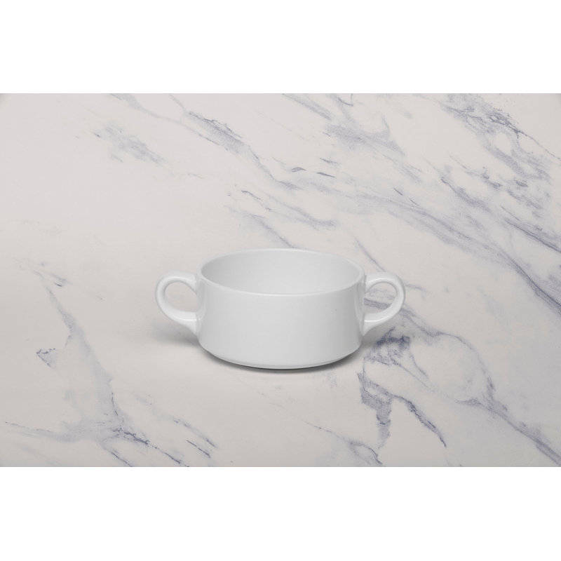 Bol à soupe en porcelaine avec poignée | Ivoire | 10 oz