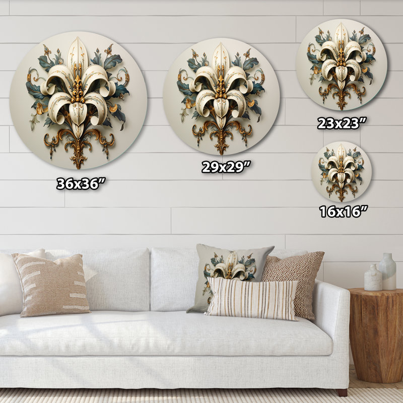 Fleur-de-lis A Lilly Flower II - Fantasy, H 16 po x l 16 po