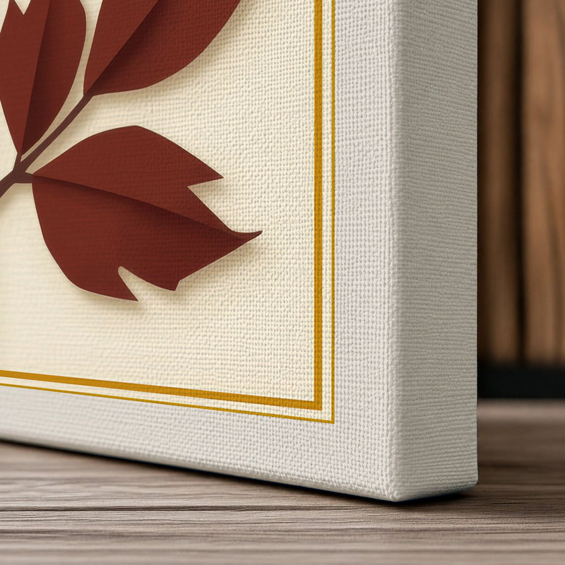 Autumn Branch Botanical - Wrapped Canvas, 30x20 - 76.2 x 50.8 cm, Cream Border