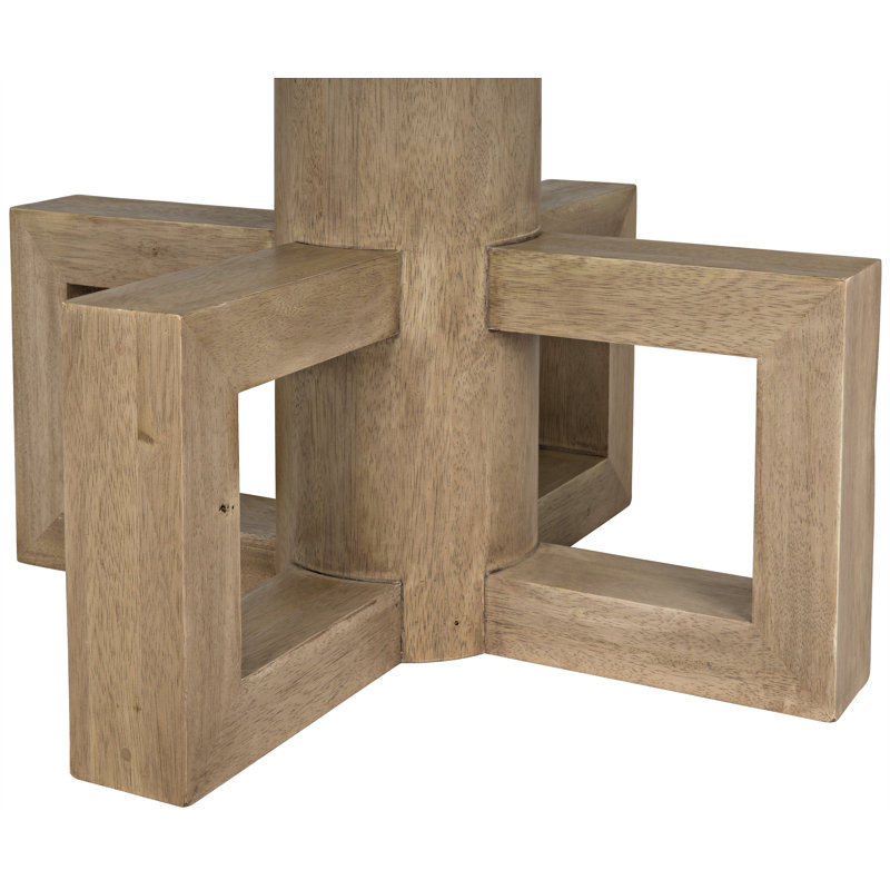 Lima 60'' Washed Walnut Round Dining Table