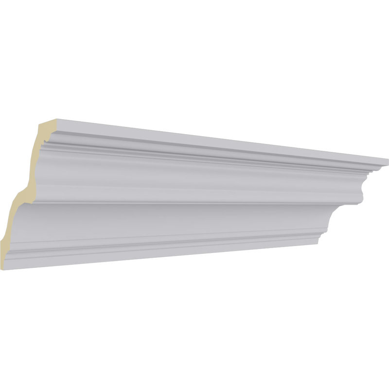White Polyurethane Traditional Crown Moulding 94.5" Length