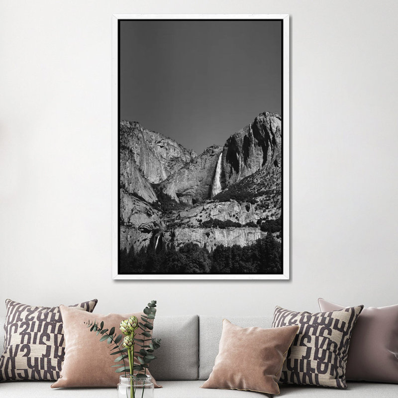 Yosemite Falls VIII by Bethany Young - Print on Canvas, White Framed, 152.4cm H x 101.6cm W x 3.81cm D