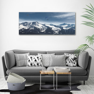 Paragliding Alps - No Frame Print on Canvas