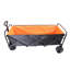 Chariot pliant de grande capacité avec chariot extensible et grande capacité (noir + orange)