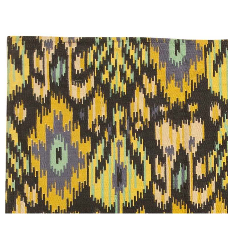 Tapis rectangulaire en laine à tissage plat