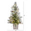 Arbre de Noël artificiel givré pré-éclairé avec pommes de pin