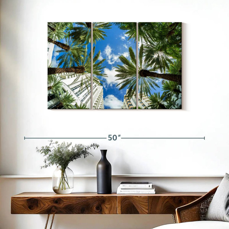 Under Miami Palms, 24" H x 38" W