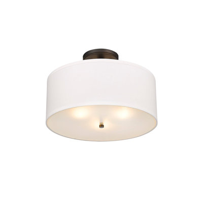 Fabric Semi Flush Mount