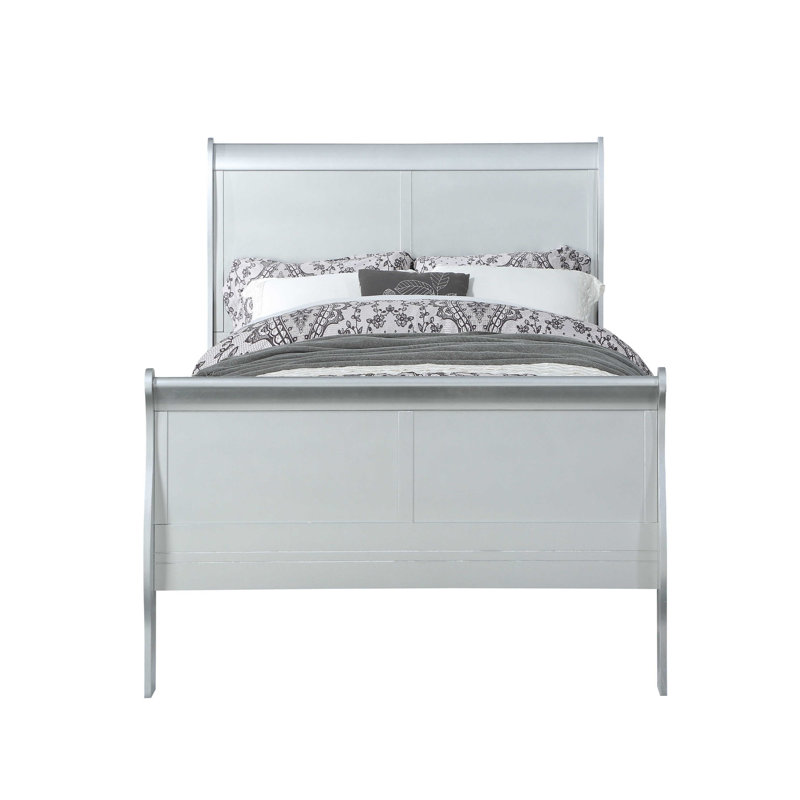 Ensemble de chambre à coucher Engstrom, Platinum, 2 pièces : 1 table de chevet, 1 lit, Double