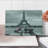 Ambesonne Eiffel Tower Tempered Glass Cutting Board Paris Scene Moped Grey Pink