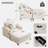 Modern Accent Chair with Ottoman, Chenille Single Sofa Comfy Storage Couch with Cupholders, USB Charging Ports for Living Room,Bedroom,Apartment-618894062
