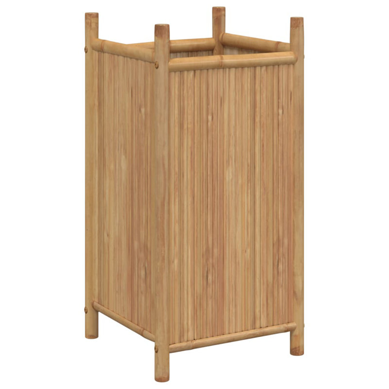 Bayou Breeze Planter 15.7"X15.7"X31.5" Bamboo, 31.5" H x 15.7" W x 15.7" D