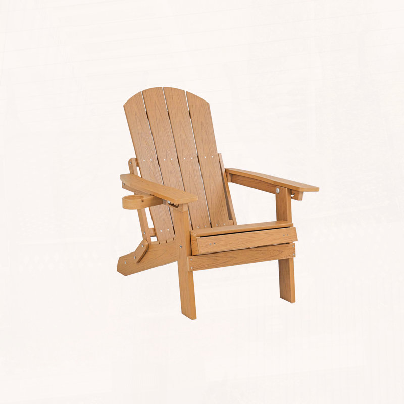 Méridienne d'extérieur toutes saisons avec repose-pieds dissimulé, porte-gobelet intégré et conception pliable, Teck