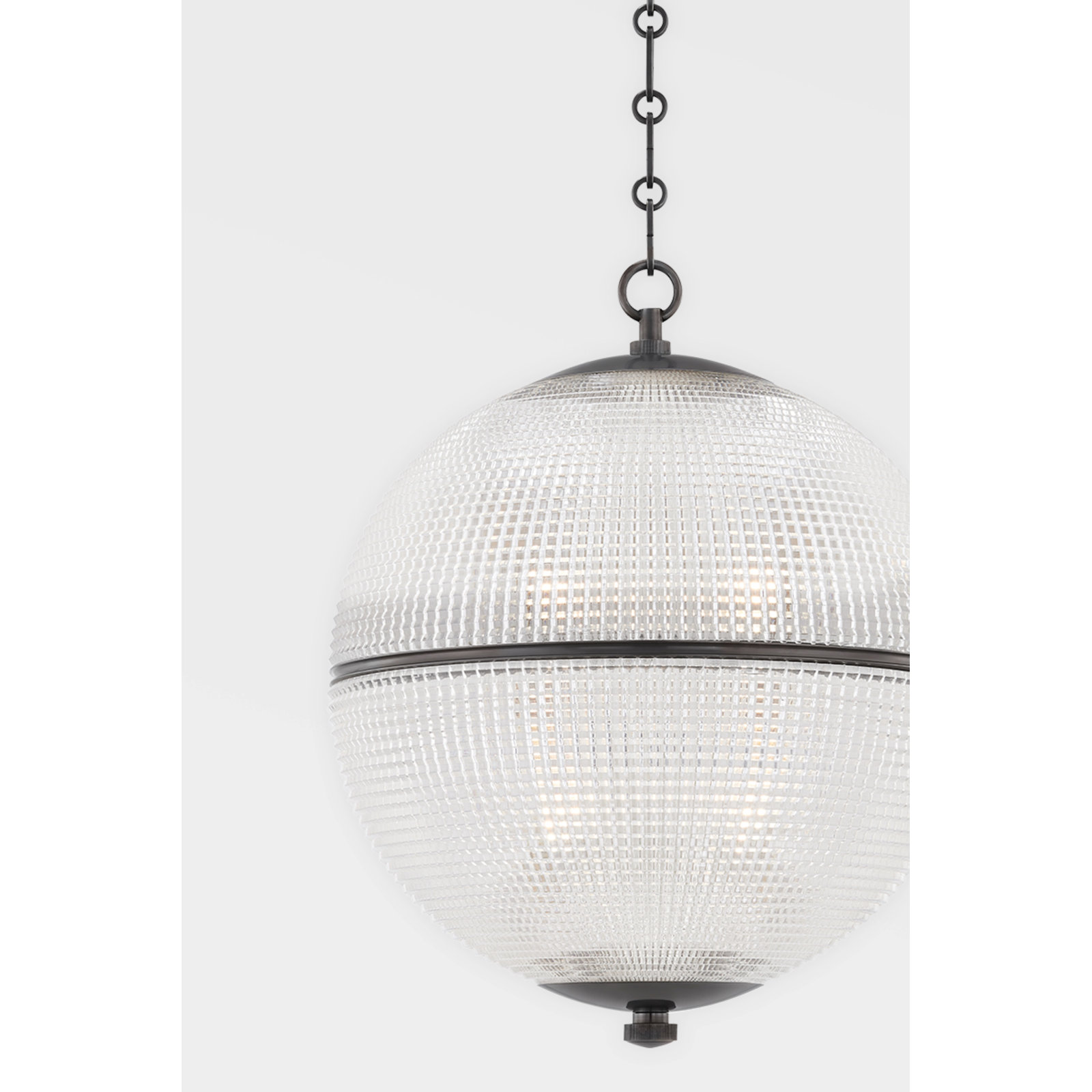 Sphere No. 3 Single Light Pendant, 16" H x 12.25" W x 12.25" D, Distressed Bronze