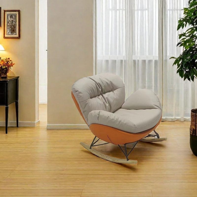 Chaise berçante de loisirs pour la maison, Gris clair