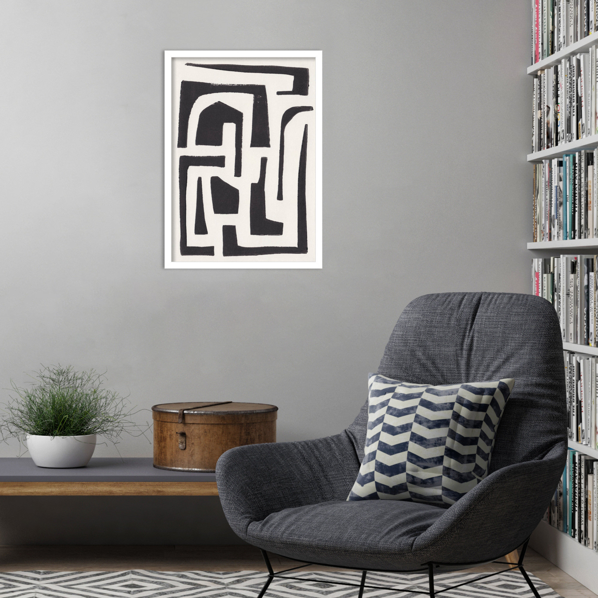 Neighborhood by Alisa Galitsyna, 25" H x 18" W x 1" D, White