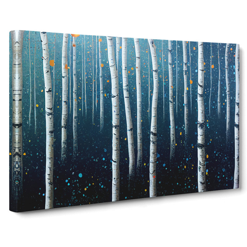 Forest Paint Splatter Vol.2 Abstract - Wrapped Canvas, 35cm H x 50cm W x 3cm D