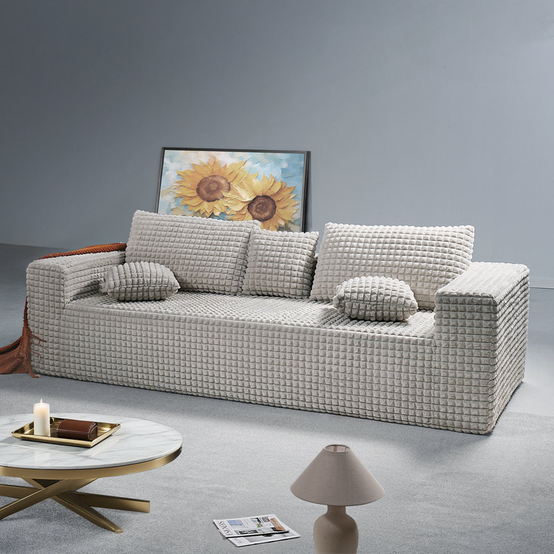 3 Seater Corduroy Sofa, Grey