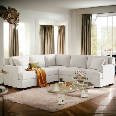 Upholstered L-Shaped Sectional Symmetrical