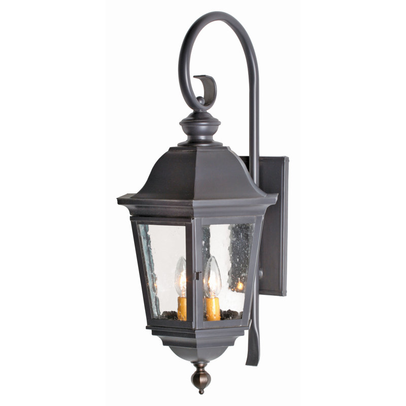 Lanterne murale d'extérieur Tiamo, Noir délavé, Mica argenté, H 21 po x l 11 po x P 11,5 po