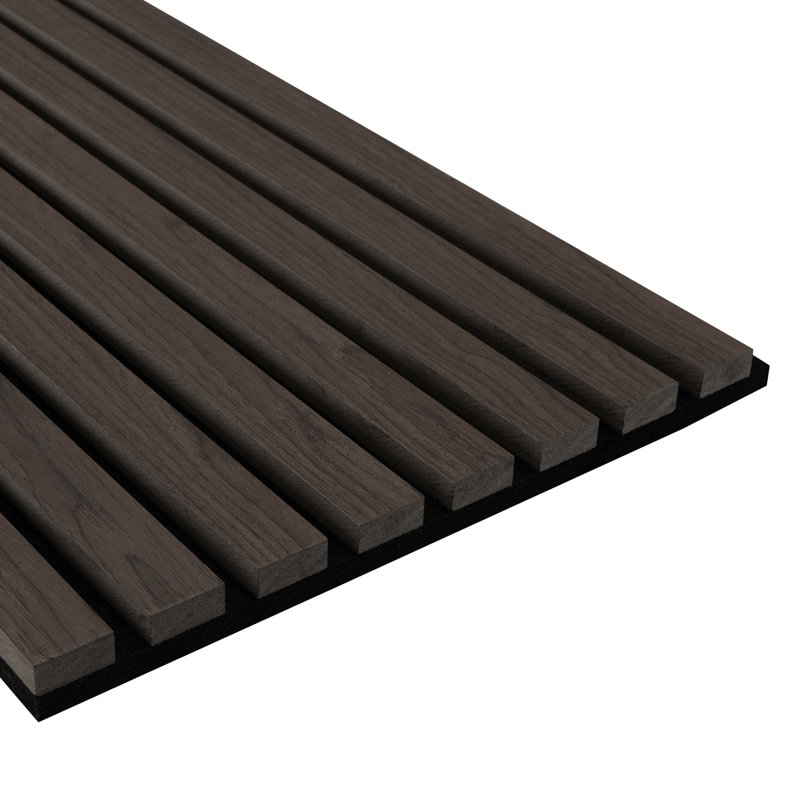 2 panneaux muraux en bois acoustique 46,85 po x 12,6 po, panneaux décoratifs cannelés et insonorisants pour mur et plafond (8,19 pieds carrés / casier)