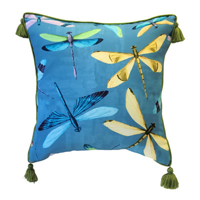 Tassels Outdoor Reversible Throw Pillow