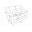Causeuse en microfibre Global United