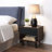 Duane 20" Fluted Nightstand In Black (1-Drawer)-1483971434