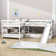 Faso L-Shaped Quad Wood Bunk Bed, Full over Full and Twin over Twin Bunk Beds with Slide