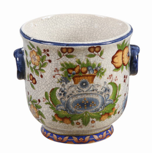 Tuscan Handmade Planter, 6.5" H x 6" W x 6" D