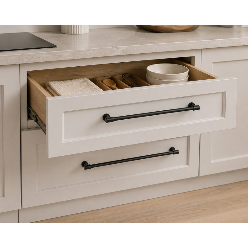 6 Pack Matte Black Cabinet Pulls 12 Inch