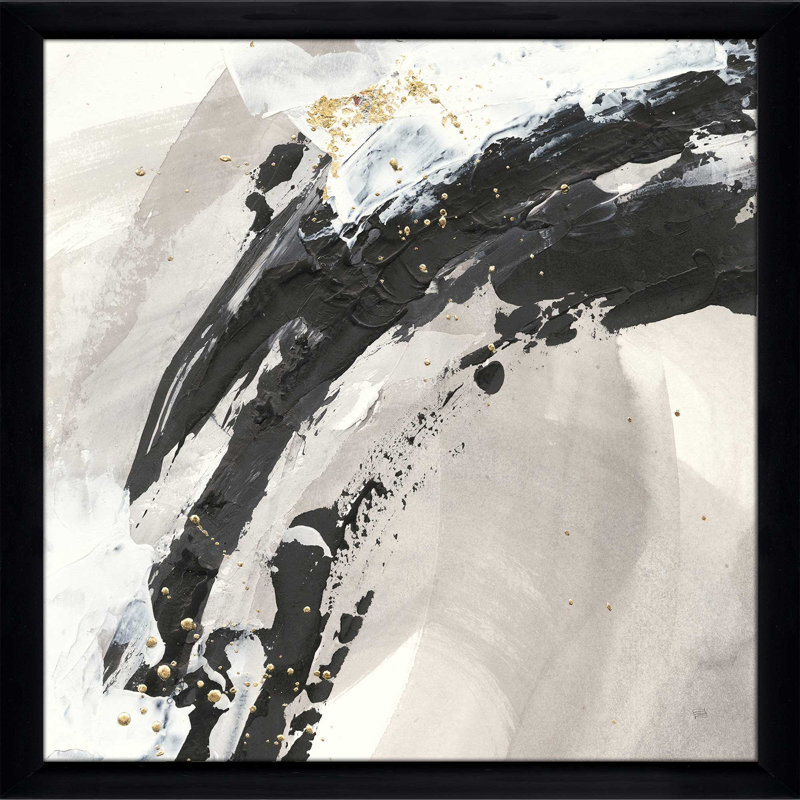 «Galaxy I», reproduction de peinture acrylique, H 21,5 po x l 21,5 po x P 0,75 po, Cadre noir